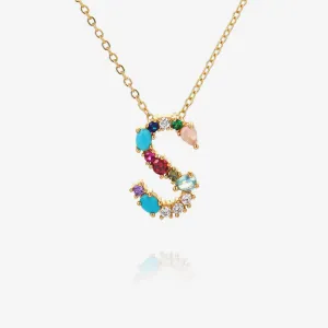 Collana con iniziale colorato