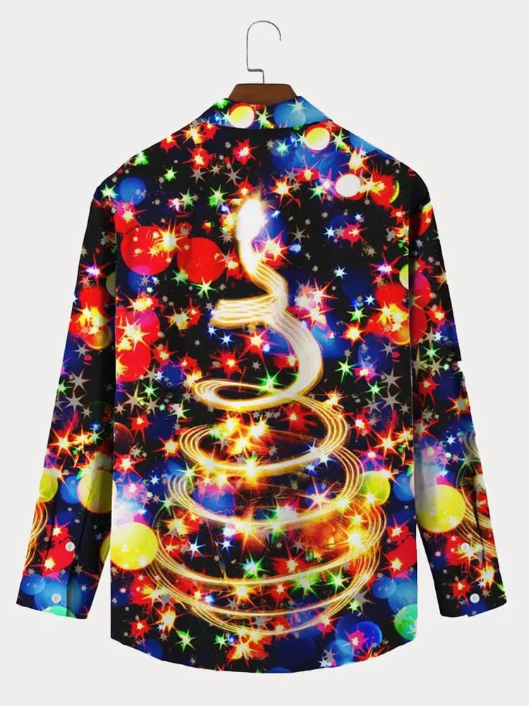 Creative Christmas Shining Graphic Shirt
