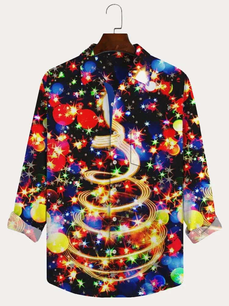Creative Christmas Shining Graphic Shirt