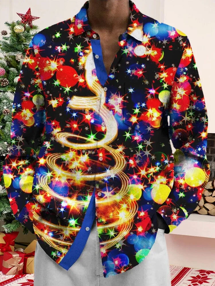 Creative Christmas Shining Graphic Shirt