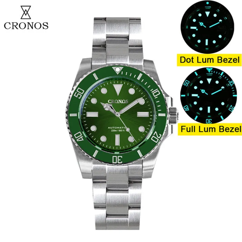 Cronos No Date PT5000 Sub Diver Watch L6005
