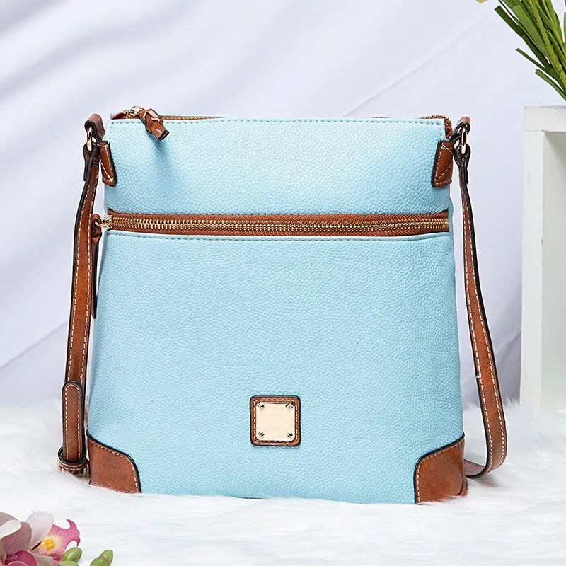 Crossbody Bag For Women Lychee Grain Texture Multi-color Leather Bag