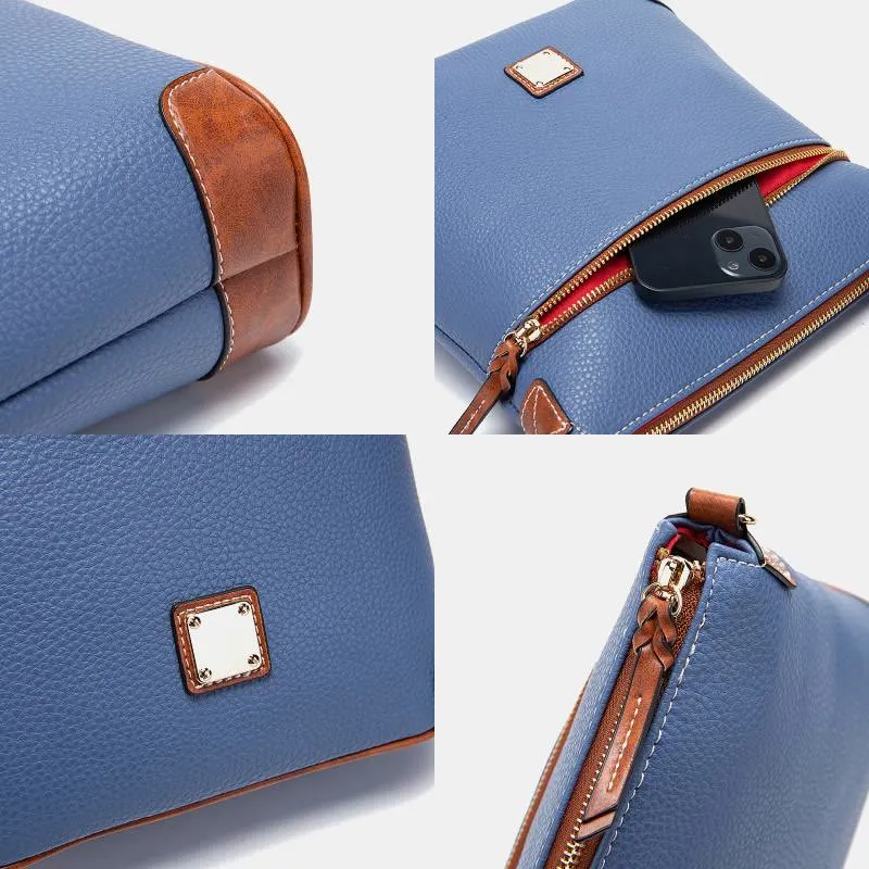 Crossbody Bag For Women Lychee Grain Texture Multi-color Leather Bag
