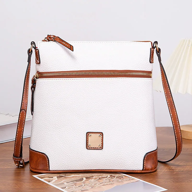 Crossbody Bag For Women Lychee Grain Texture Multi-color Leather Bag