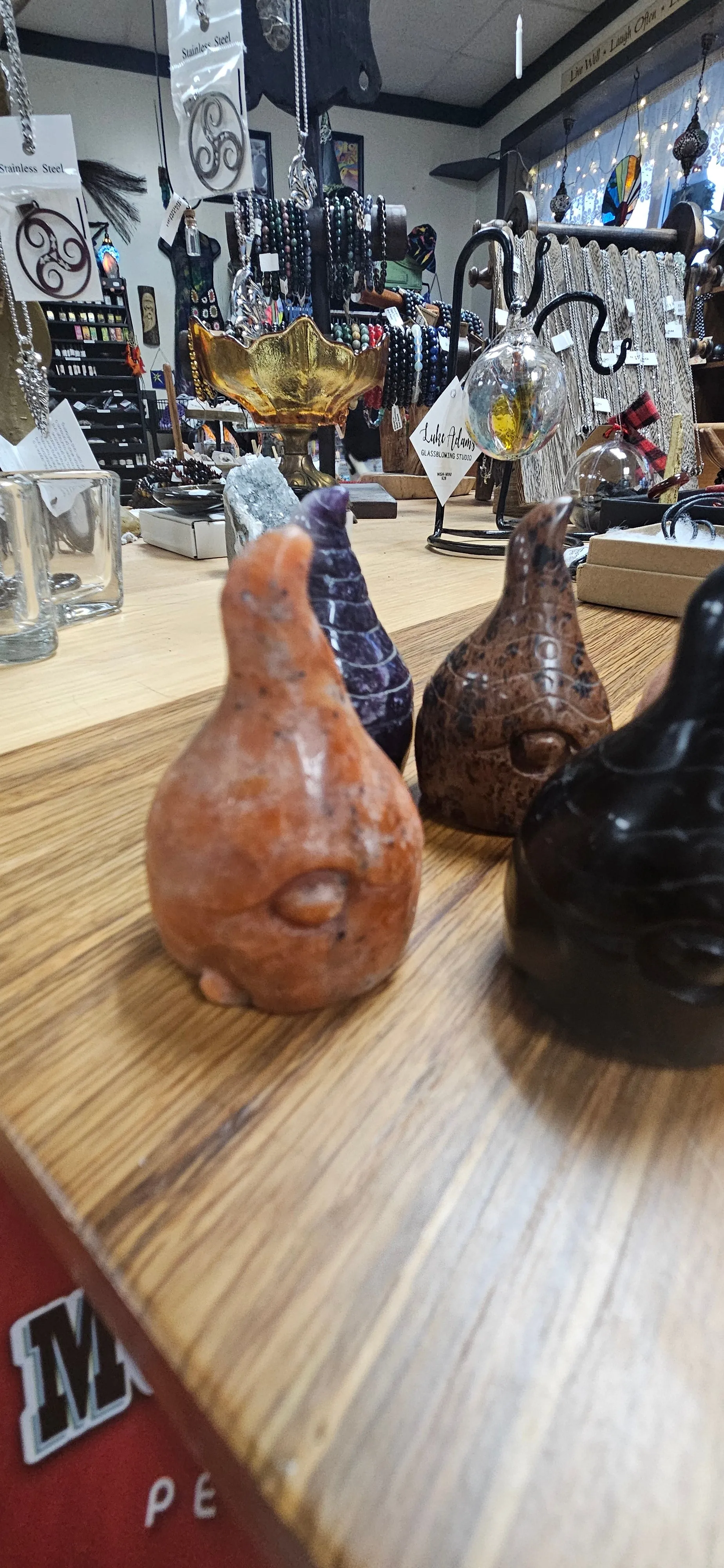 Crystal Carved Gnomes - Chubby