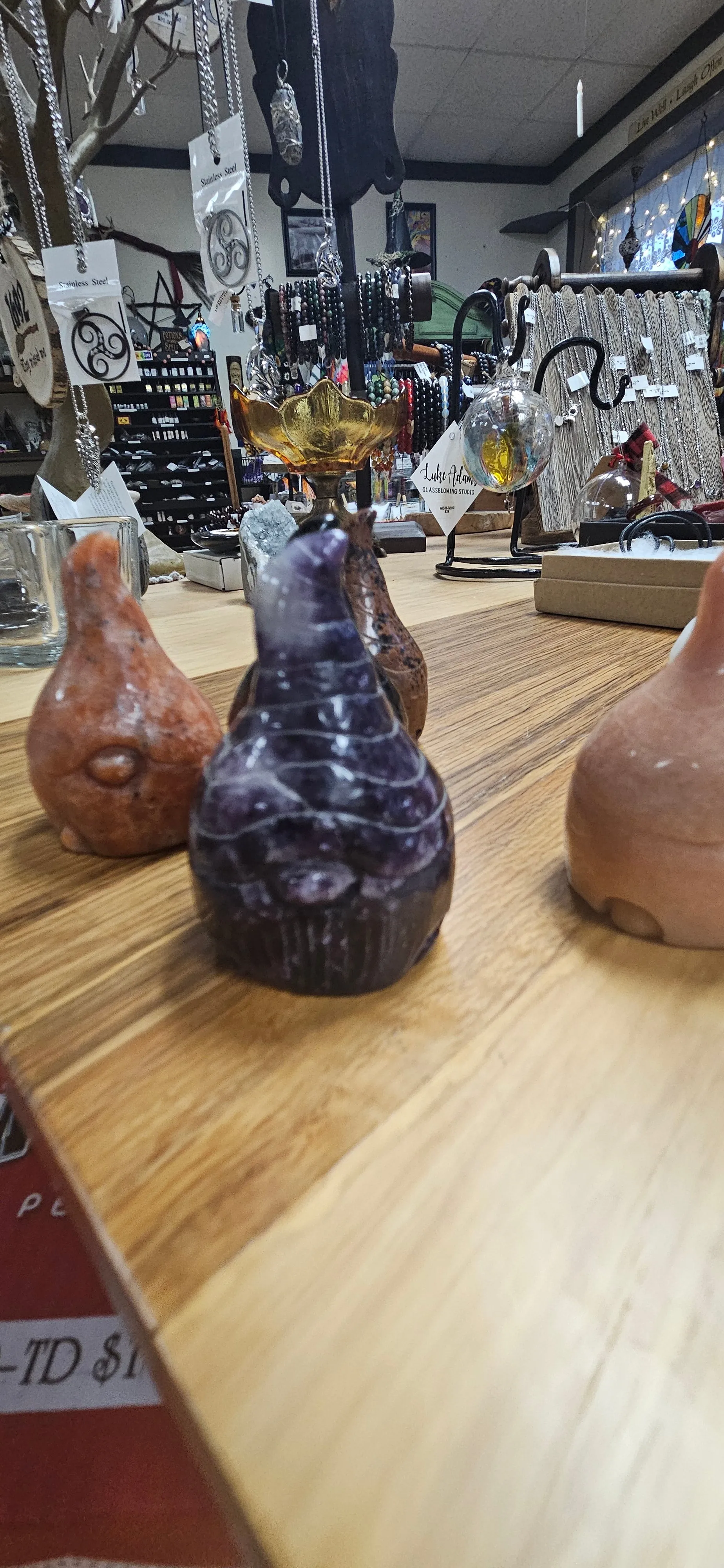 Crystal Carved Gnomes - Chubby