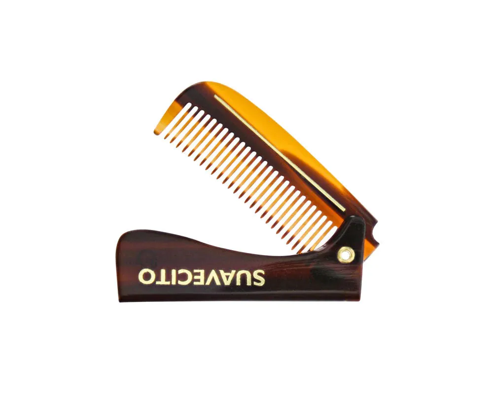 Deluxe Amber Folding Comb - Small