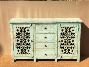 Distressed Blue Sideboard