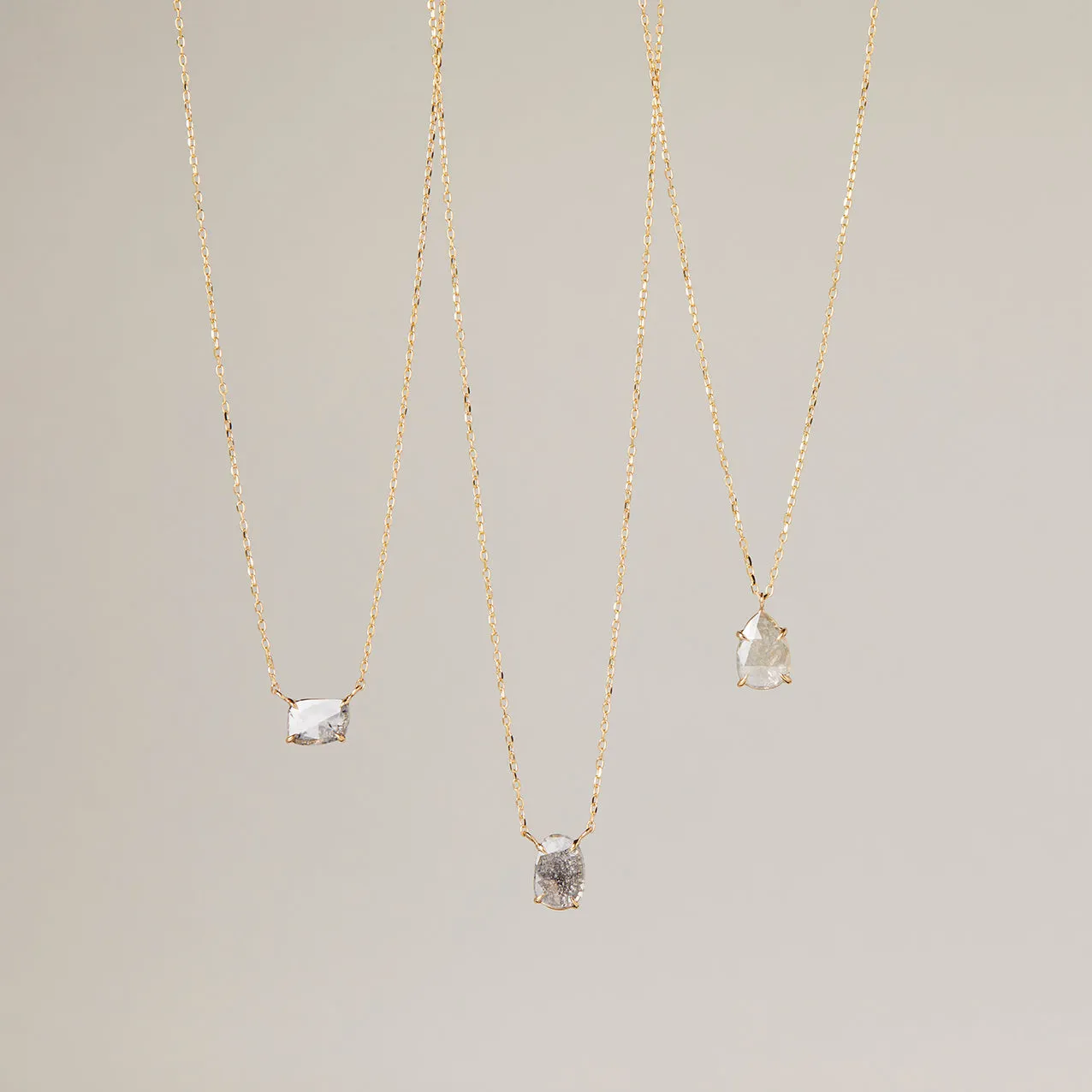 DN3-OOAK | 0.78 Carat One-of-a-Kind Diamond Slice Necklace