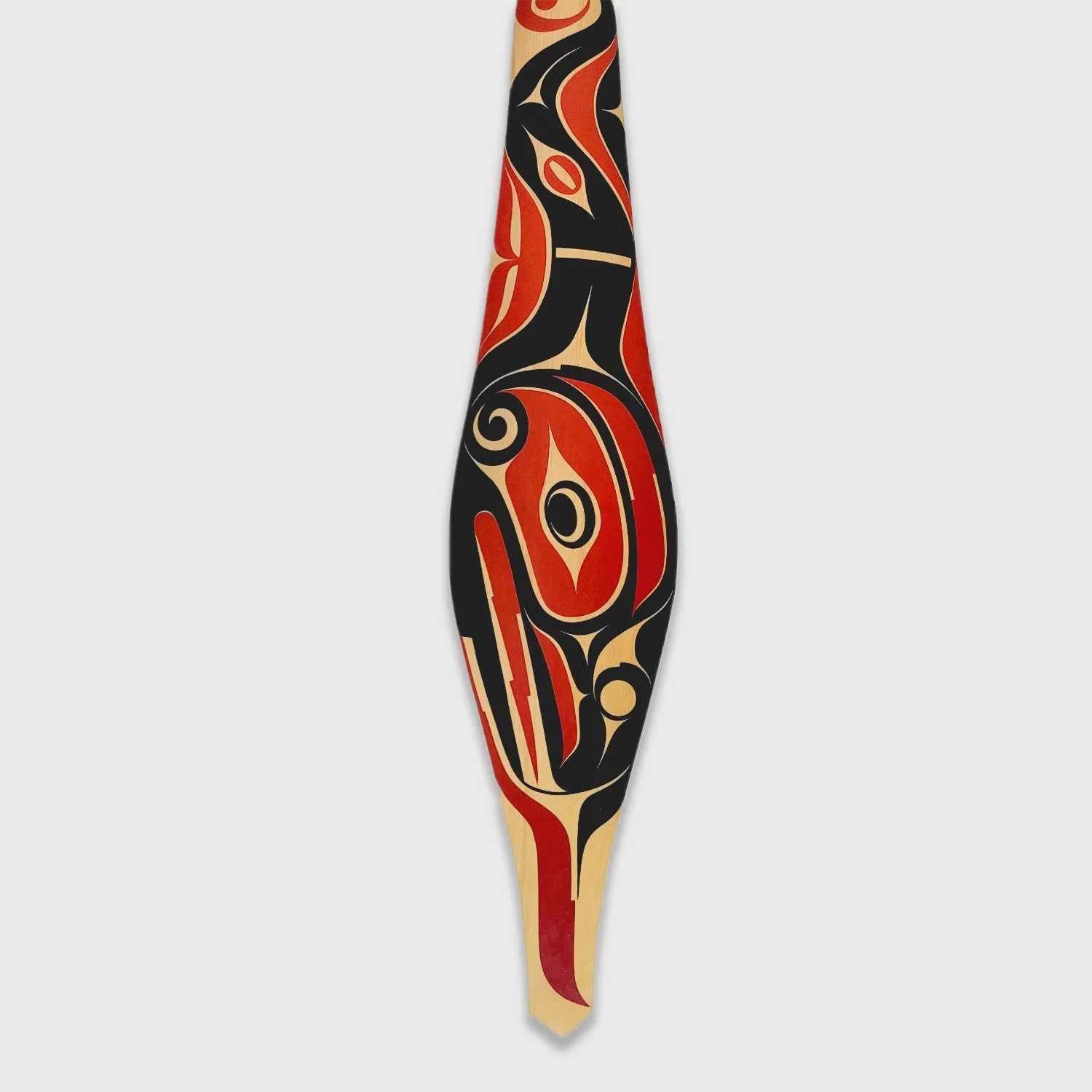 Double-sided Carved & Painted Paddle