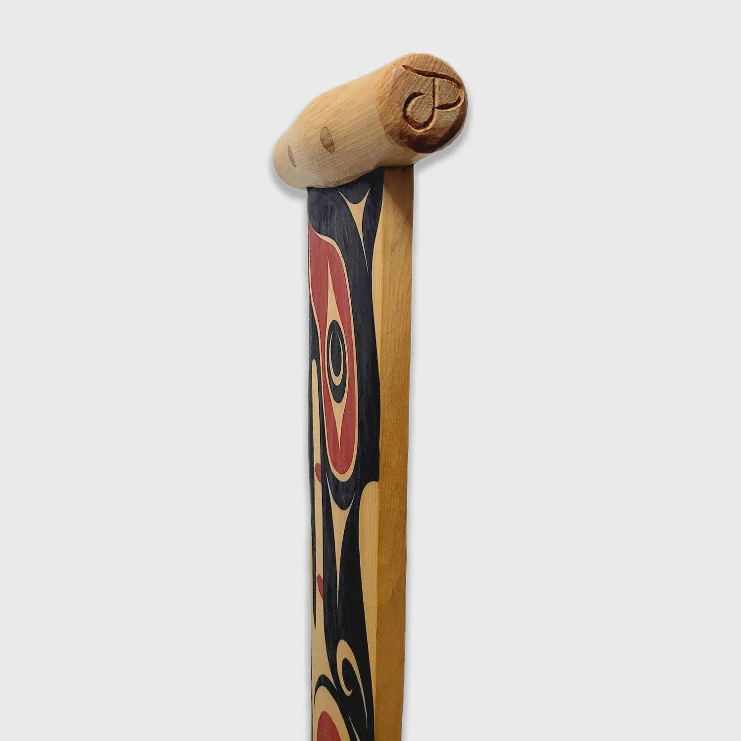 Double-sided Carved & Painted Paddle