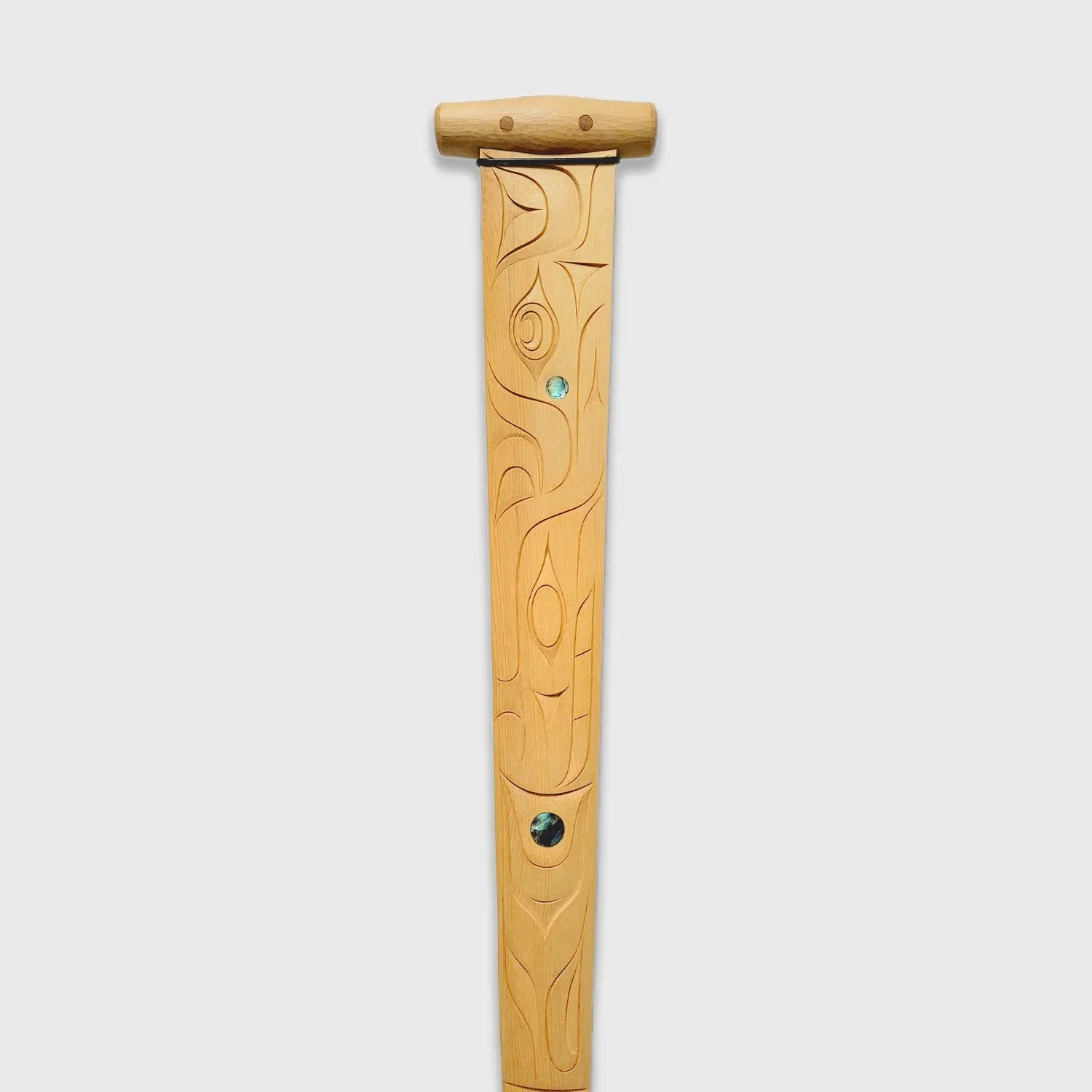 Double-sided Carved & Painted Paddle