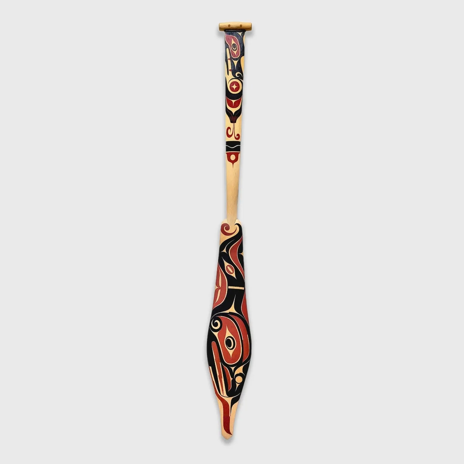 Double-sided Carved & Painted Paddle