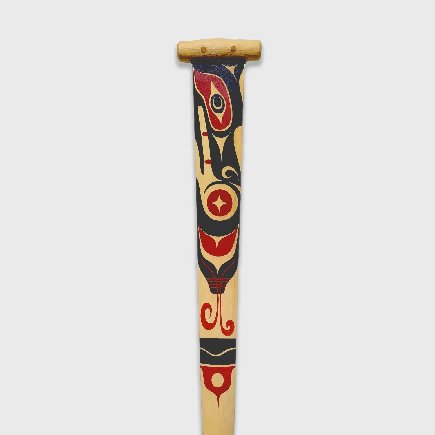 Double-sided Carved & Painted Paddle