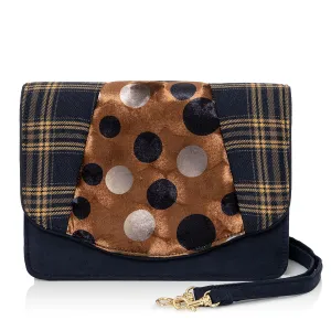 Dublin Bag Navy Mustard Matches Dee Dee Mid Heels by Ruby Shoo