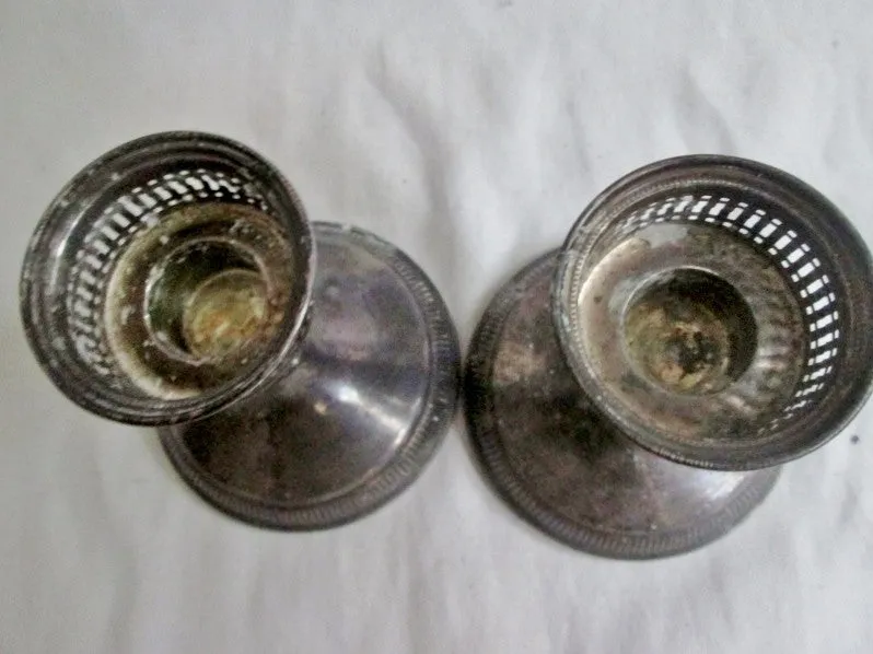 DUCHIN CREATION Set 2 STERLING SILVER Candelabra Candle Holder Candlestick Weighted