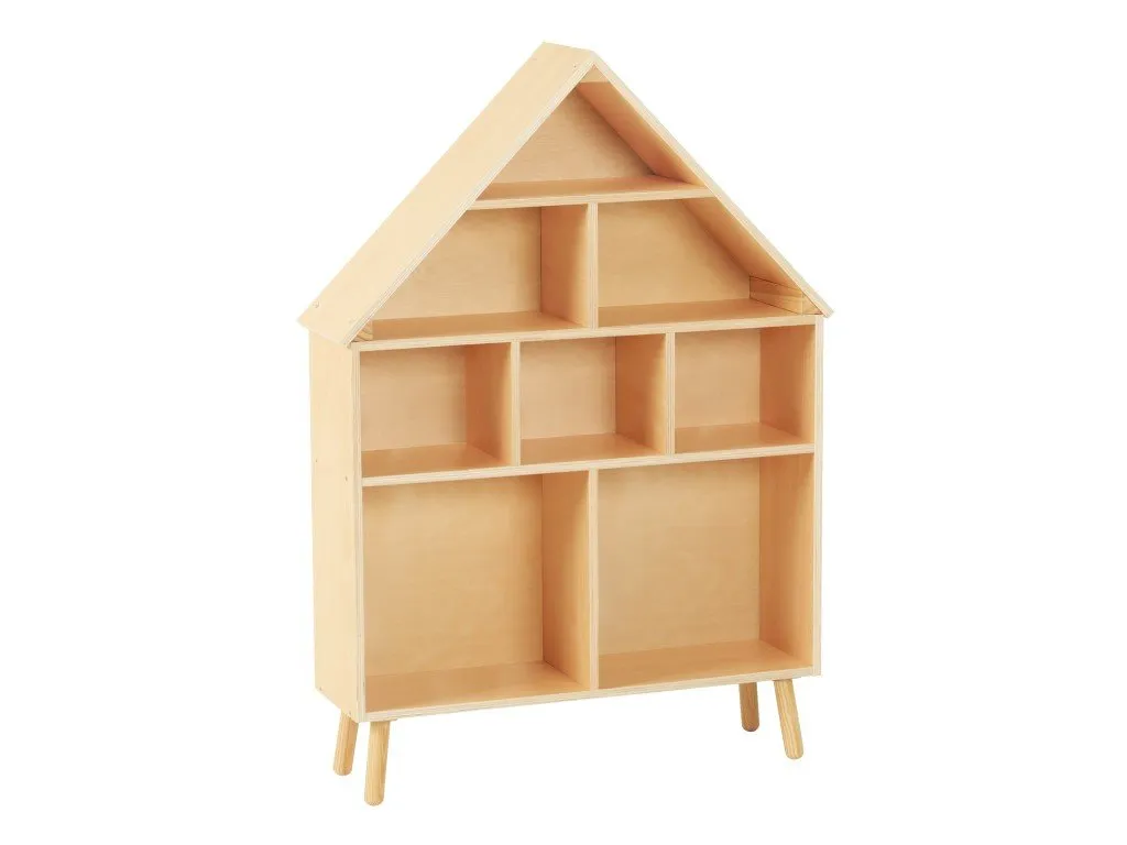 EliNeli Bücherregal aus Holz für Kinder - Puppenhaus