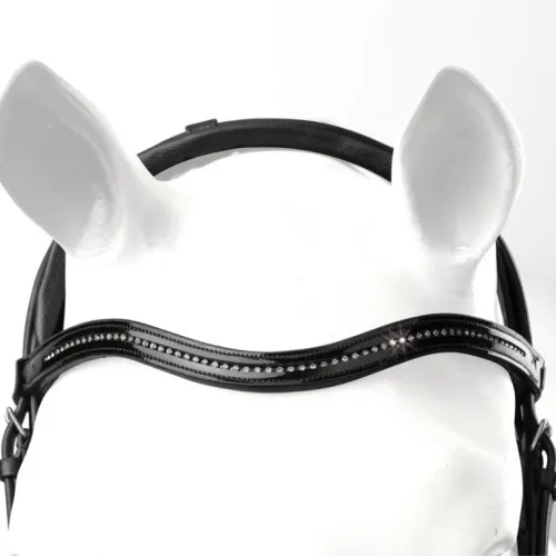 Equipe Snaffle Bridle - Patent Bling Browband  - BR64