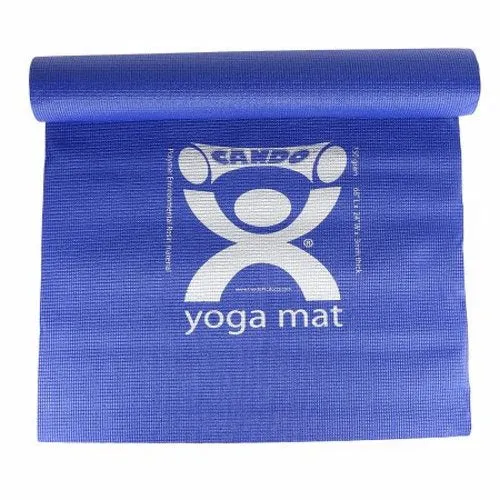 Exercise Mat CanDo  Yoga Mat Blue Polymer Environmental Resin 24 X 68 Inch 1 Each By Fabrication Enterprises