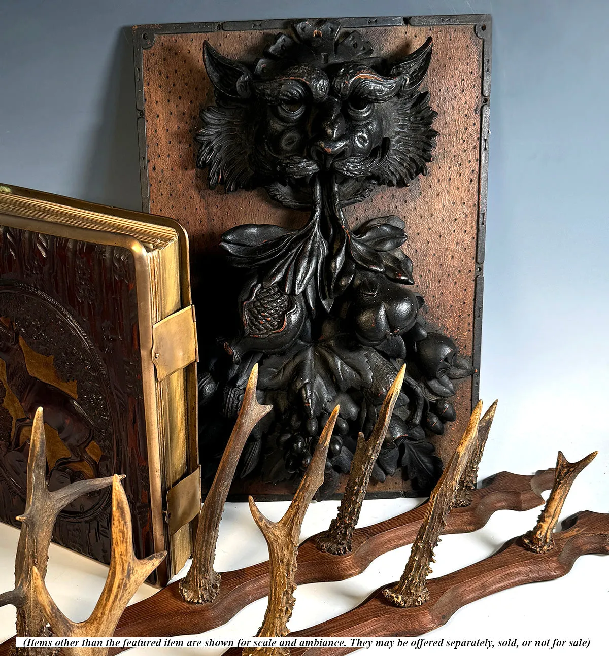 Fabulous Deep Bas Relief Hand Carved Figure and Fruit, a Panel Salvage from 18th c or Earlier.
