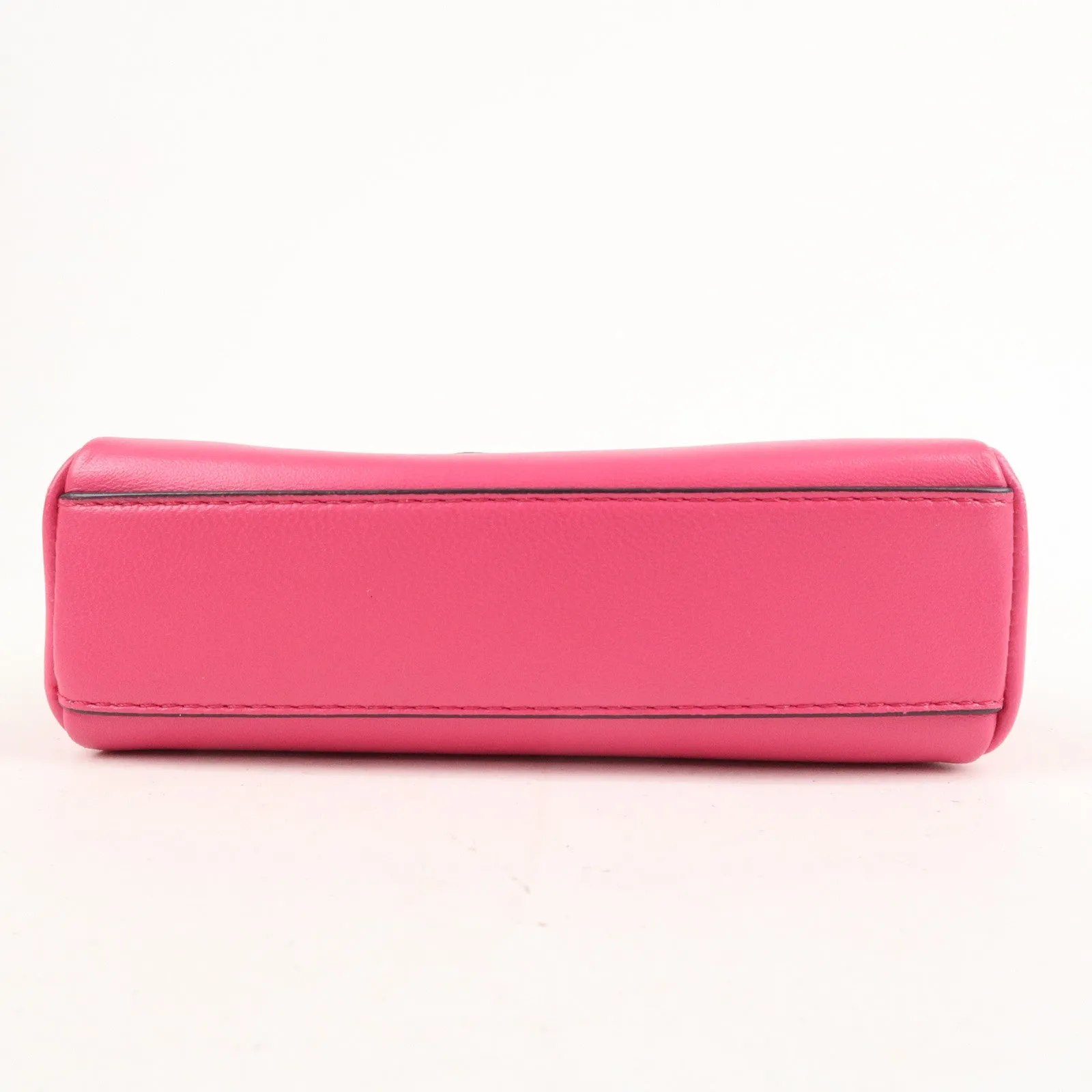 FENDI Leather Micro Peekaboo 2Way Bag Hand Bag Pink 8M0355