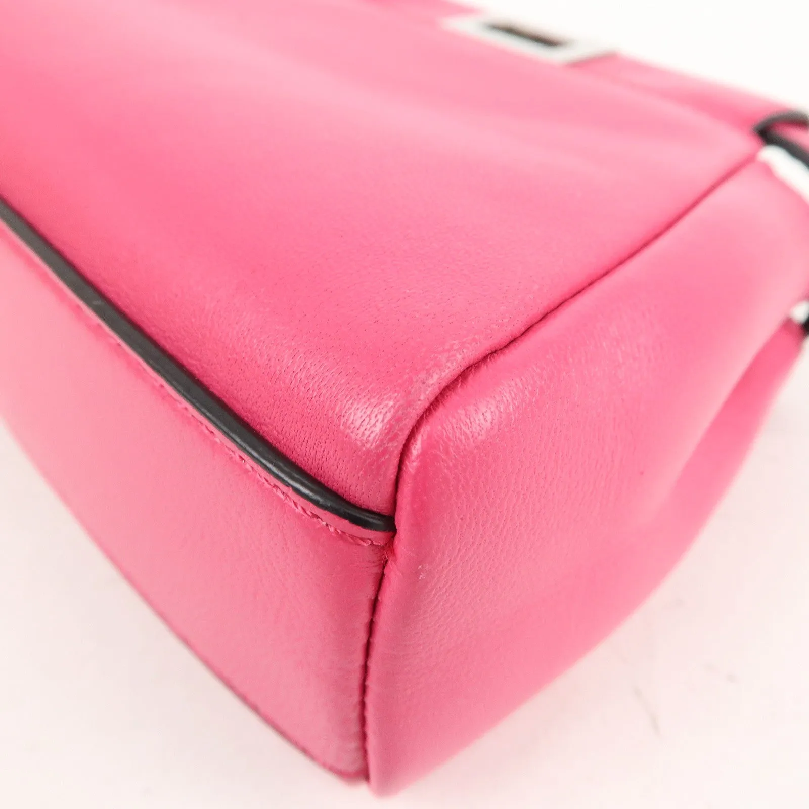 FENDI Leather Micro Peekaboo 2Way Bag Hand Bag Pink 8M0355