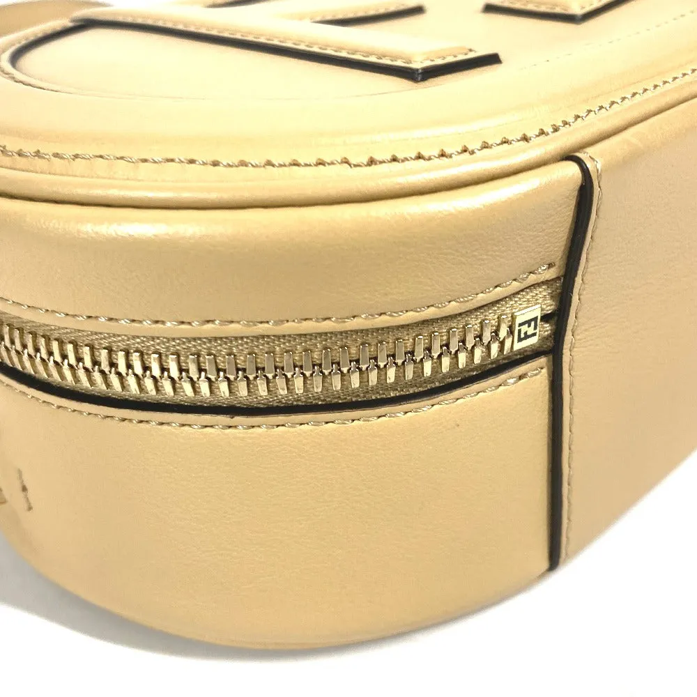 FENDI Shoulder Bag 8BS058 leather beige Pochette Crossbody Camera Case Small Olock