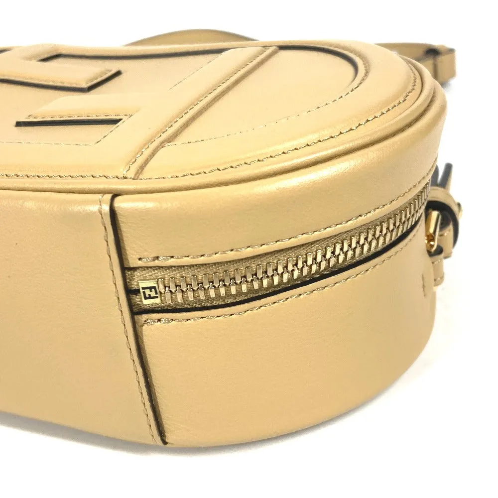 FENDI Shoulder Bag 8BS058 leather beige Pochette Crossbody Camera Case Small Olock