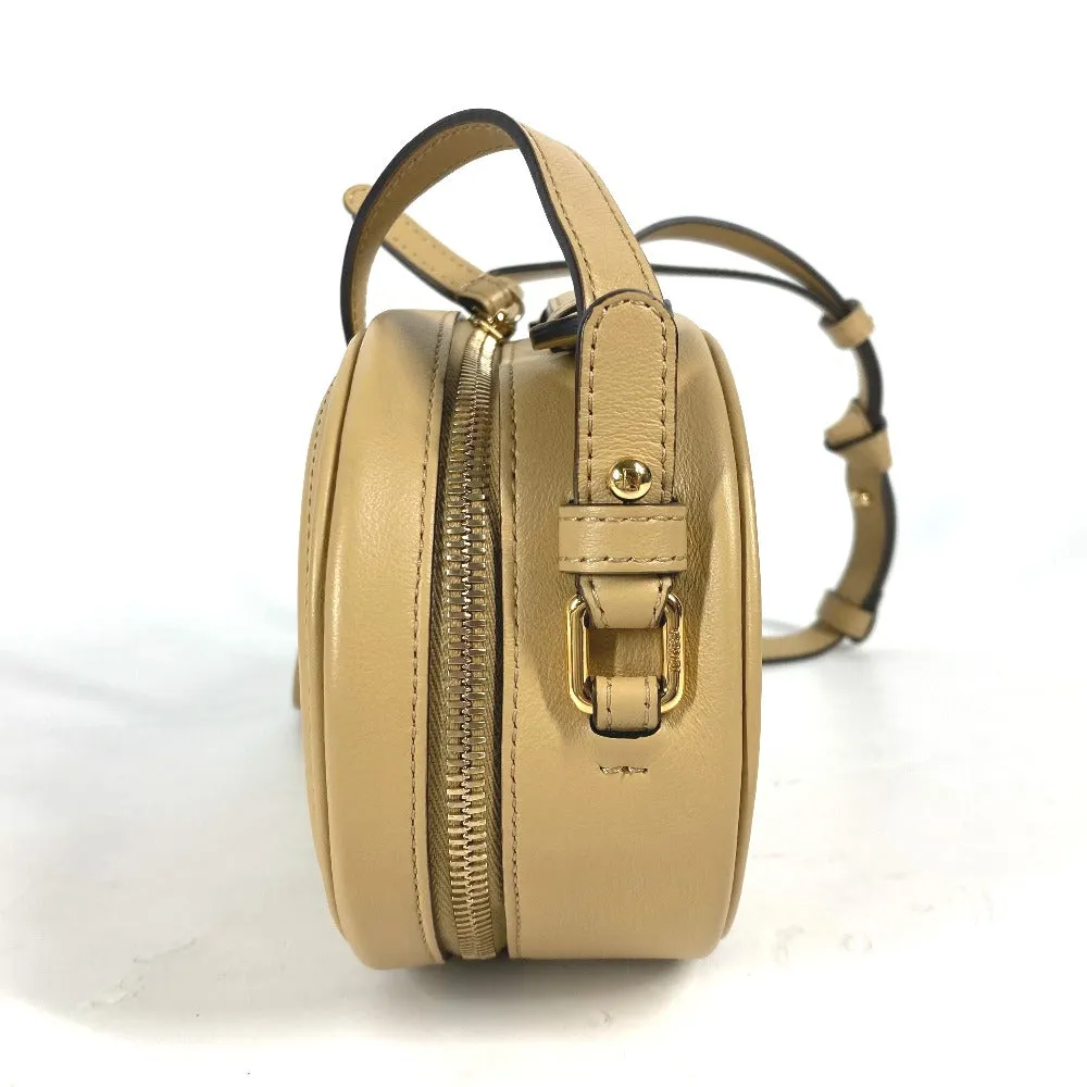 FENDI Shoulder Bag 8BS058 leather beige Pochette Crossbody Camera Case Small Olock
