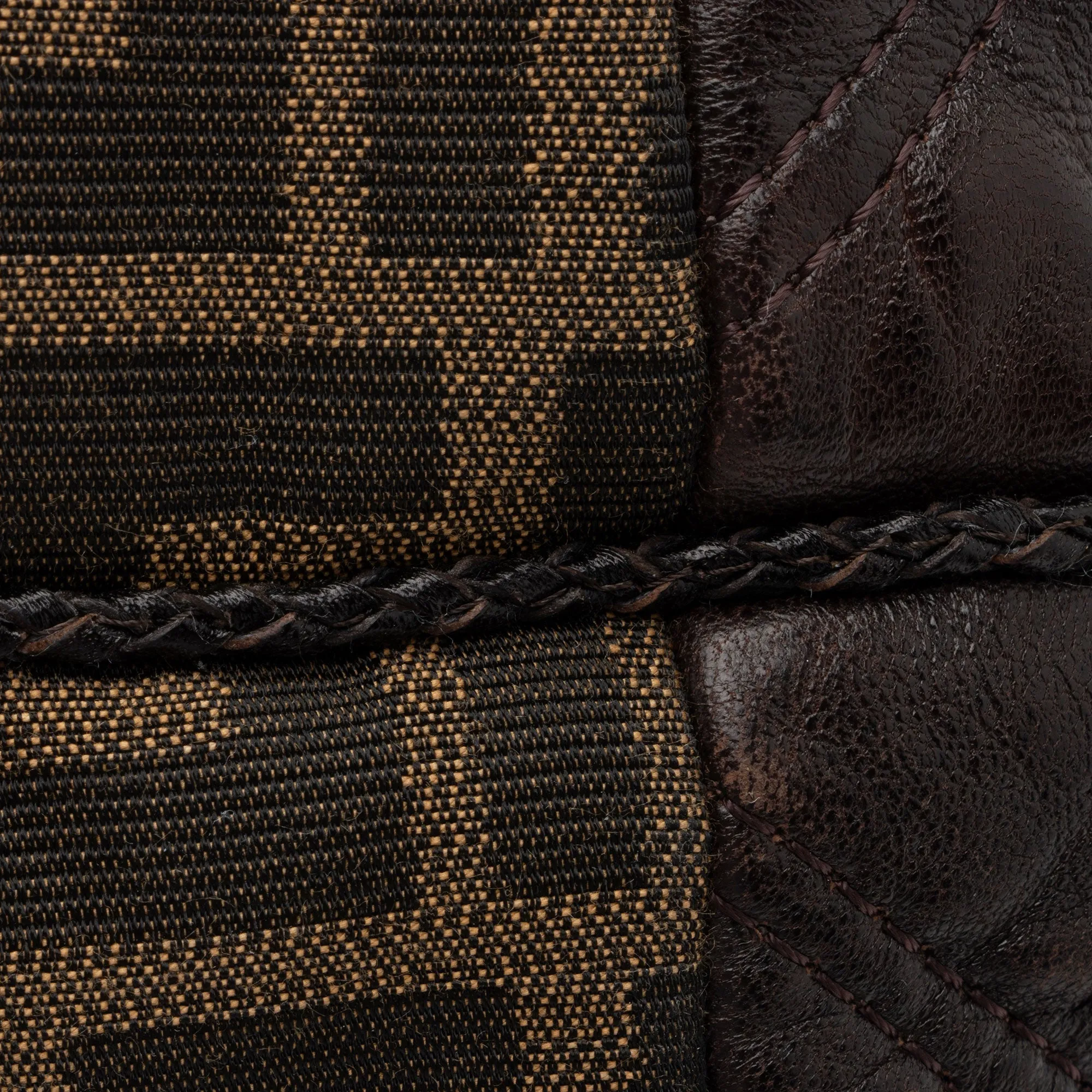 Fendi Tortuga Leather Zucca Spy Baby Satchel (SHF-FazHBh)