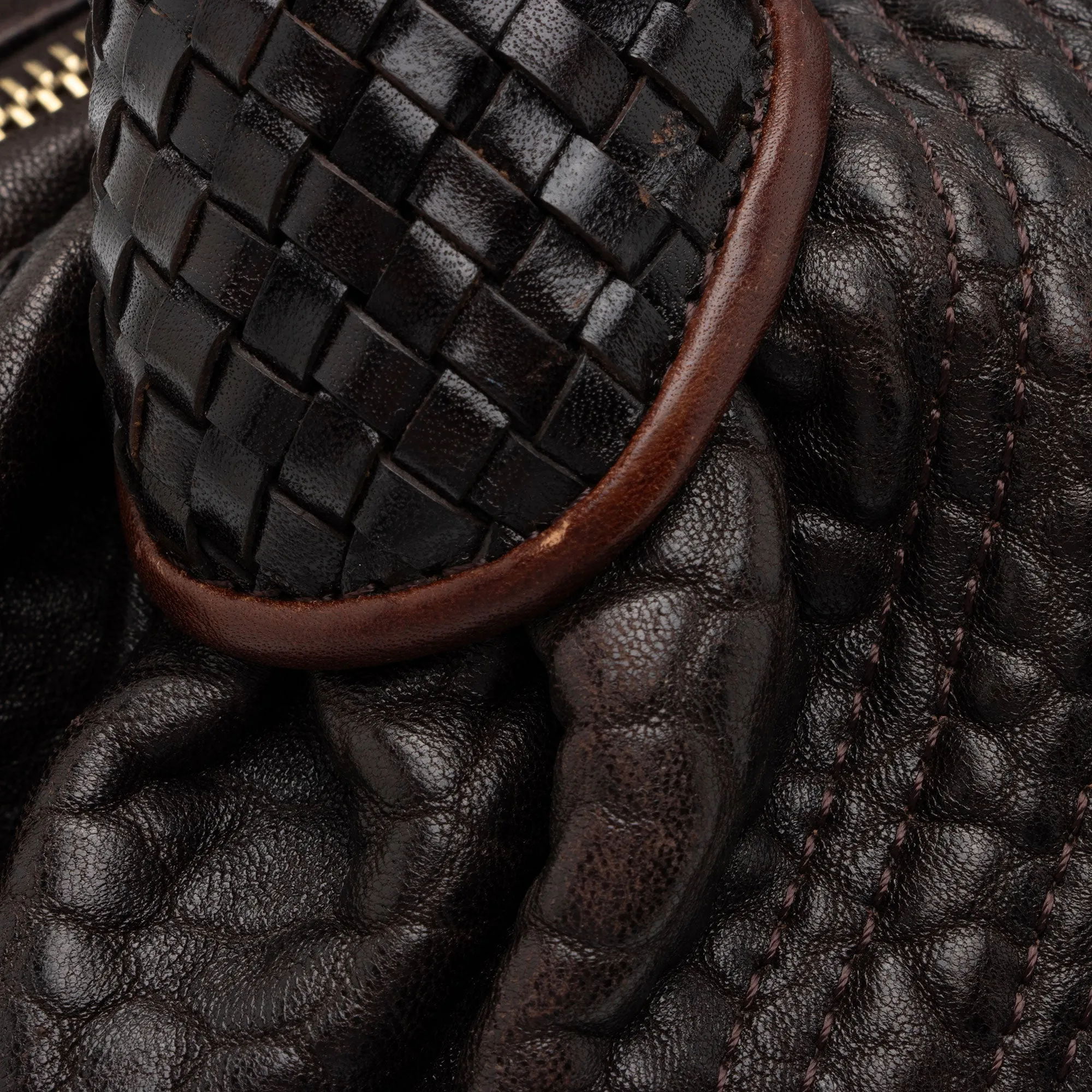 Fendi Tortuga Leather Zucca Spy Baby Satchel (SHF-FazHBh)
