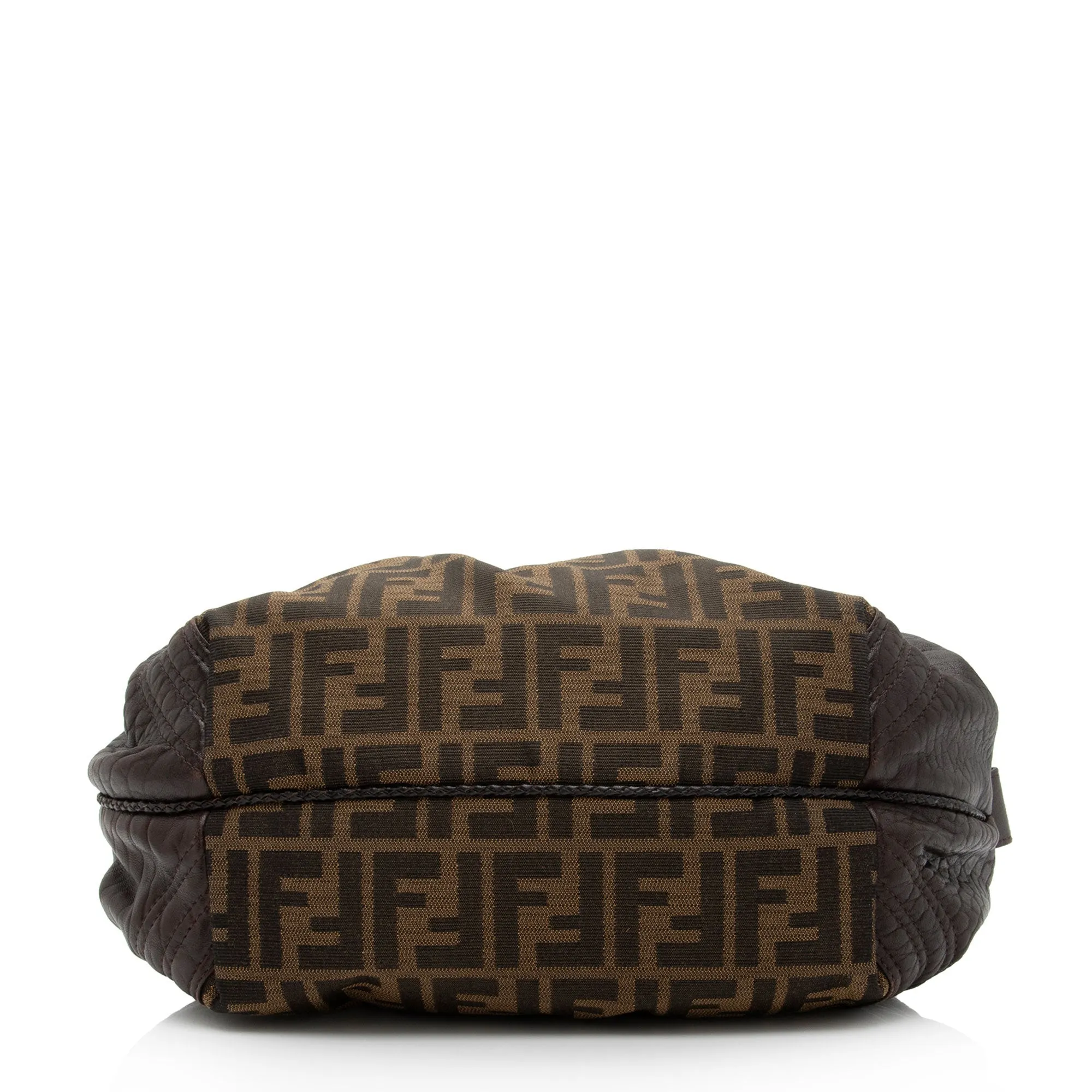 Fendi Tortuga Leather Zucca Spy Baby Satchel (SHF-FazHBh)