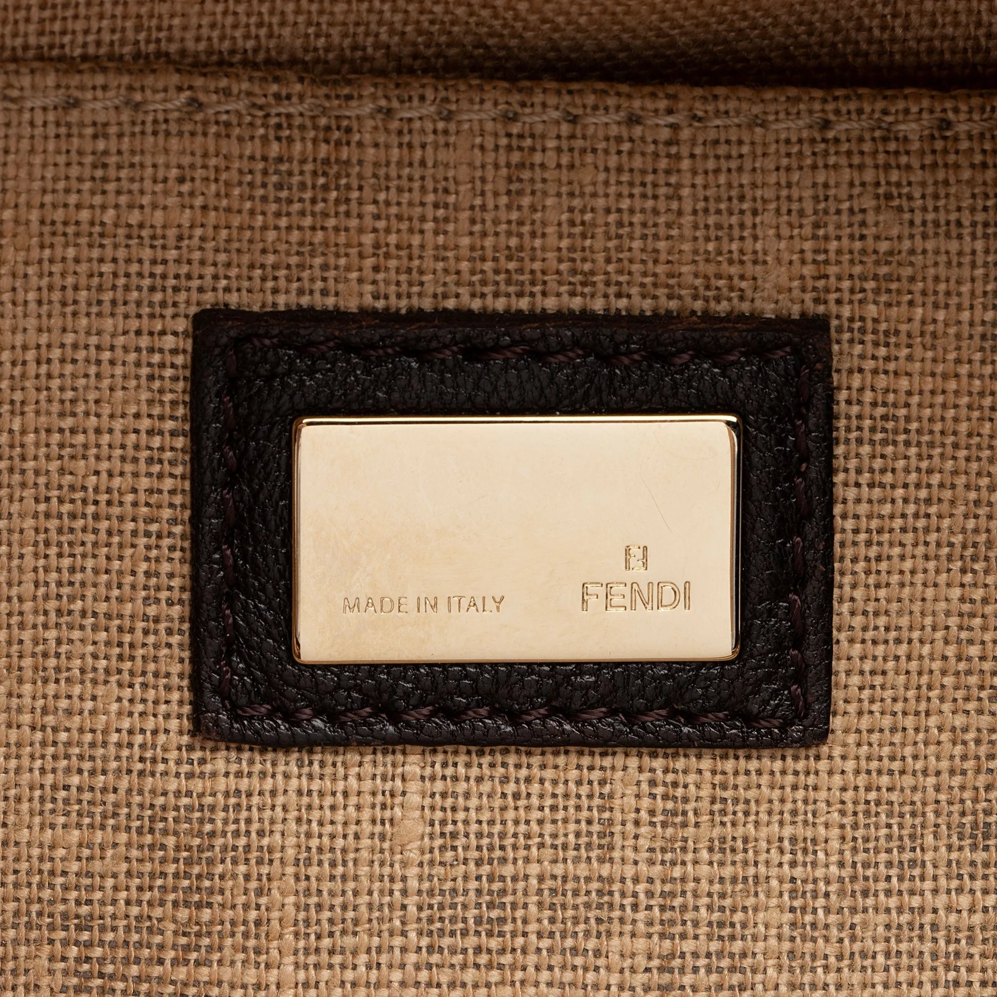 Fendi Tortuga Leather Zucca Spy Baby Satchel (SHF-FazHBh)