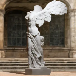 FINEST Greek Goddess Marble Statue Replica Winged Victory Statue Nike of Samothrace FM-033
