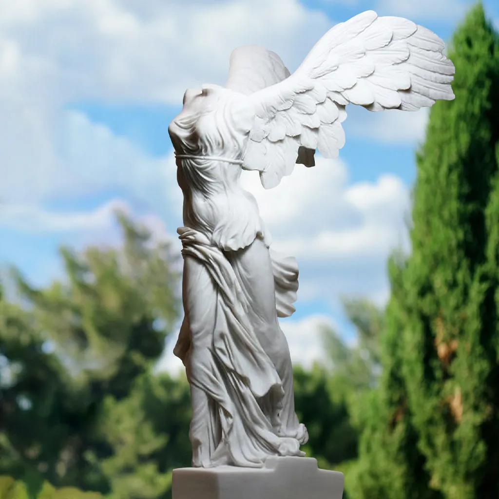 FINEST Greek Goddess Marble Statue Replica Winged Victory Statue Nike of Samothrace FM-033