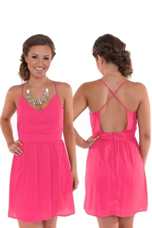 Flirty Shades Of Fame Dress - Fuchsia