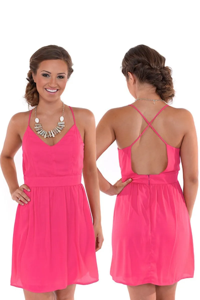 Flirty Shades Of Fame Dress - Fuchsia