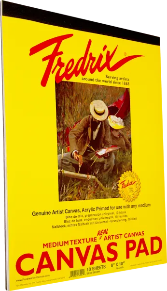 Fredrix Canvas Pads White (8x10)"- 10 Sheets