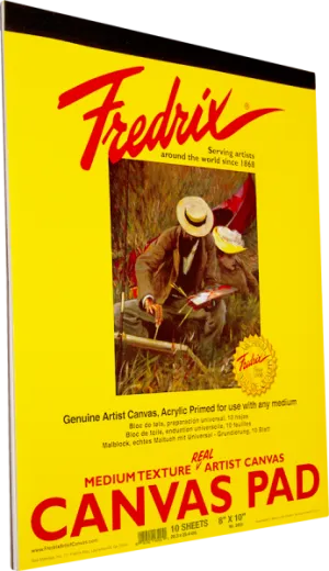 Fredrix Canvas Pads White (8x10)"- 10 Sheets