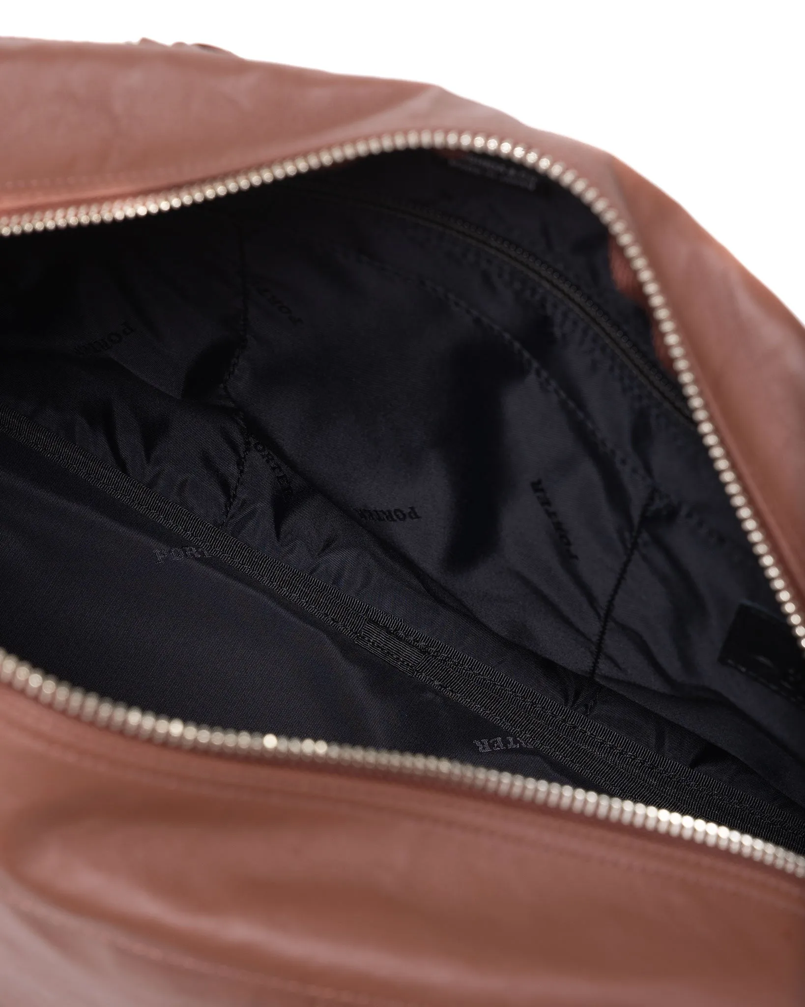 Freestyle Dyneema Leather 2Way Boston Bag Brown