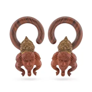 Ganesha Protector Saba and Sono Wood Hanger - 3mm-12mm - Price Per 2