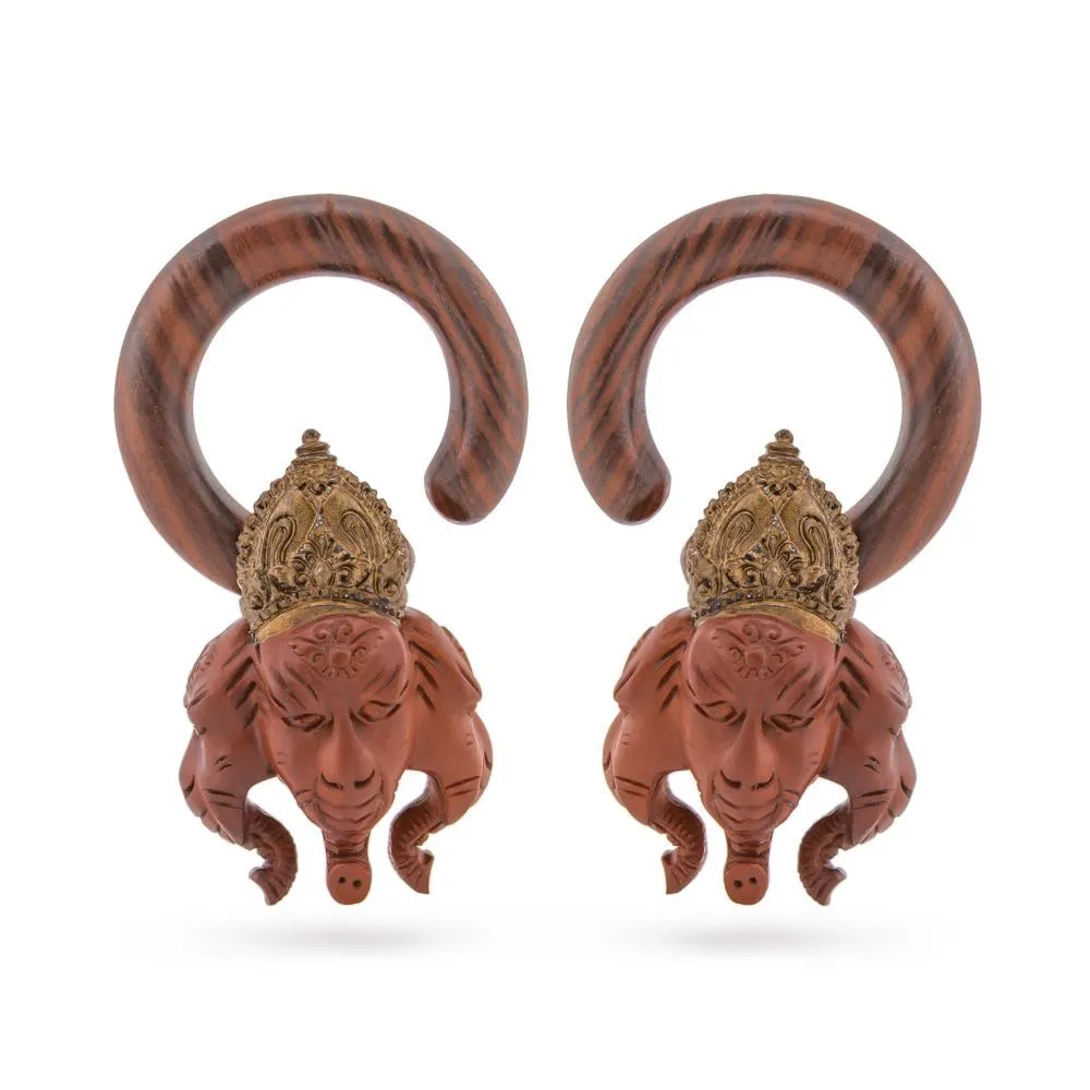 Ganesha Protector Saba and Sono Wood Hanger - 3mm-12mm - Price Per 2