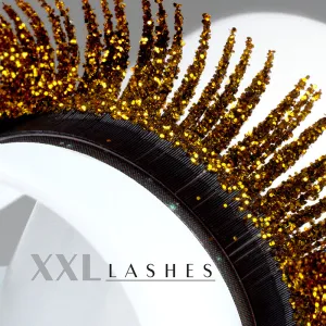 'Glitter' Mink Eyelashes in gold