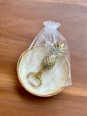 Gold Pineapple Bottle Opener (Solid Brass)