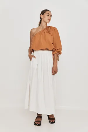 Greca Blouse in Burnt Orange