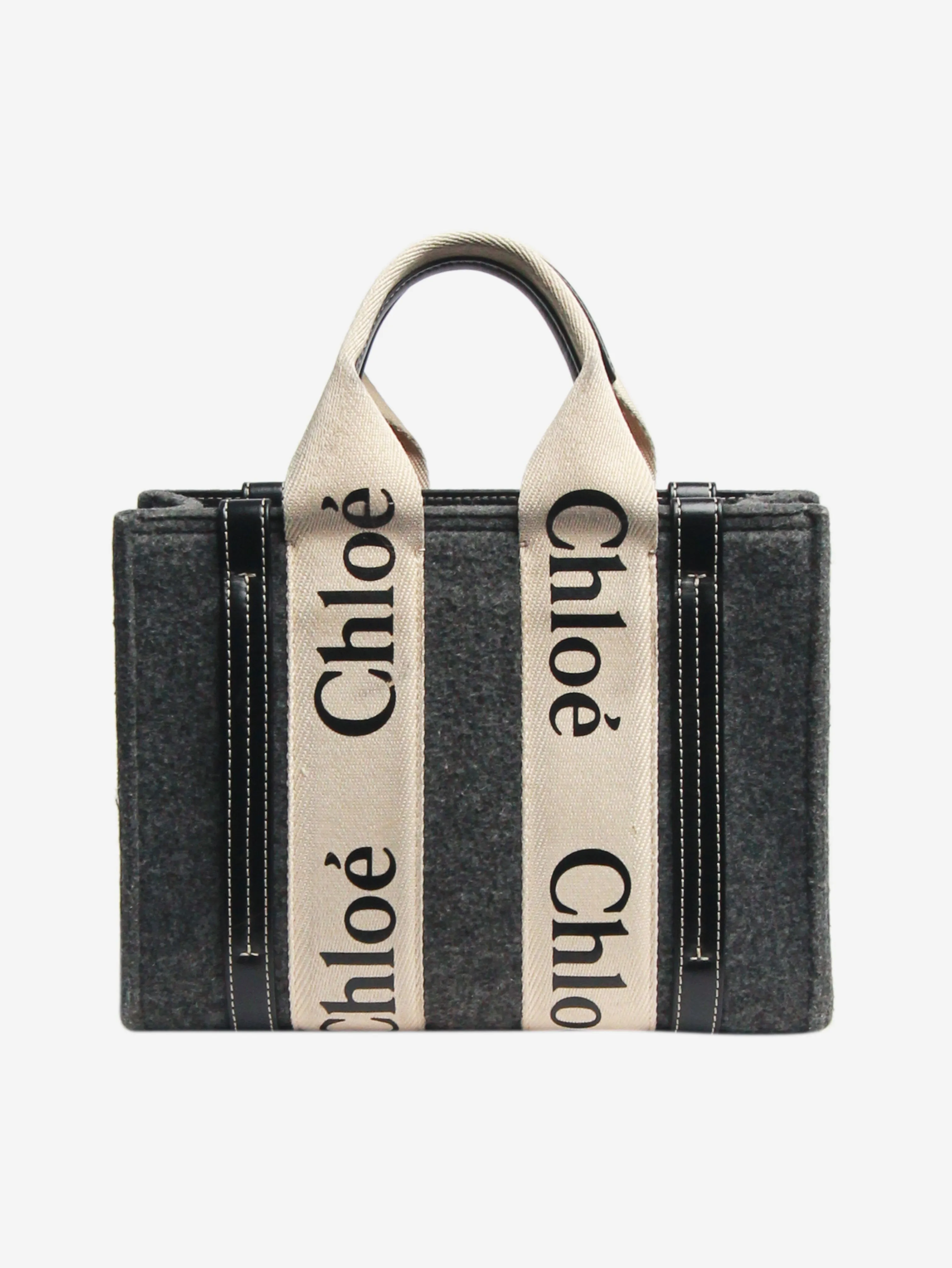 Grey small Woody tote bag