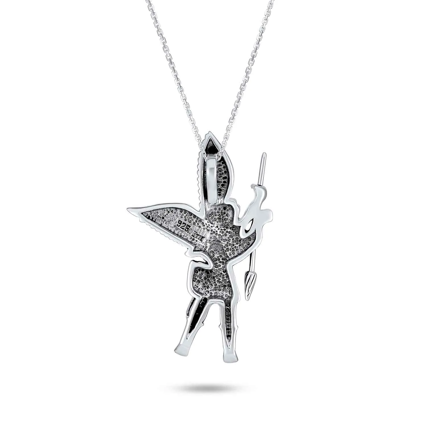 Guardian Angel Saint Michael Pendant Necklace for Military Police in Sterling Silver