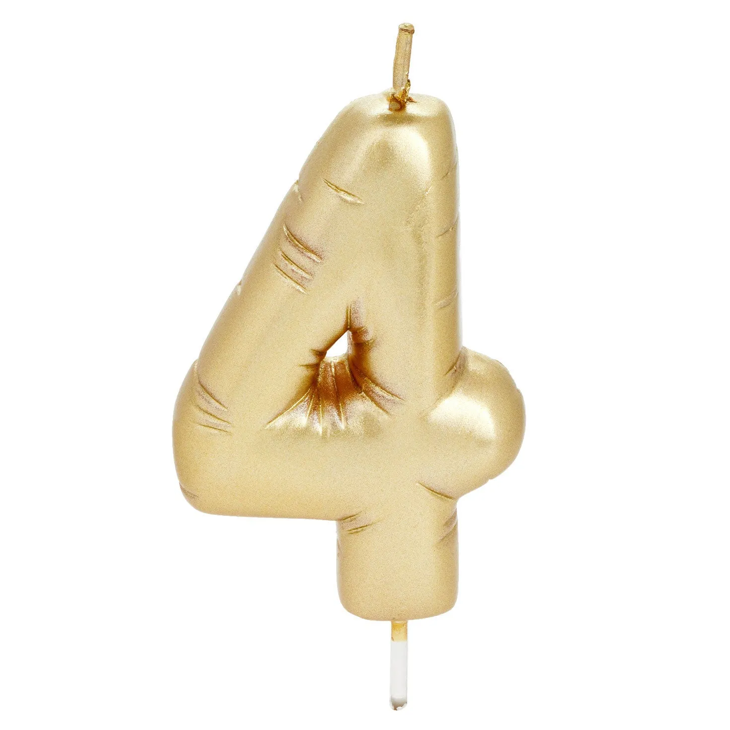 Hallmark ''4'' Metallic Gold Balloon Birthday Candle