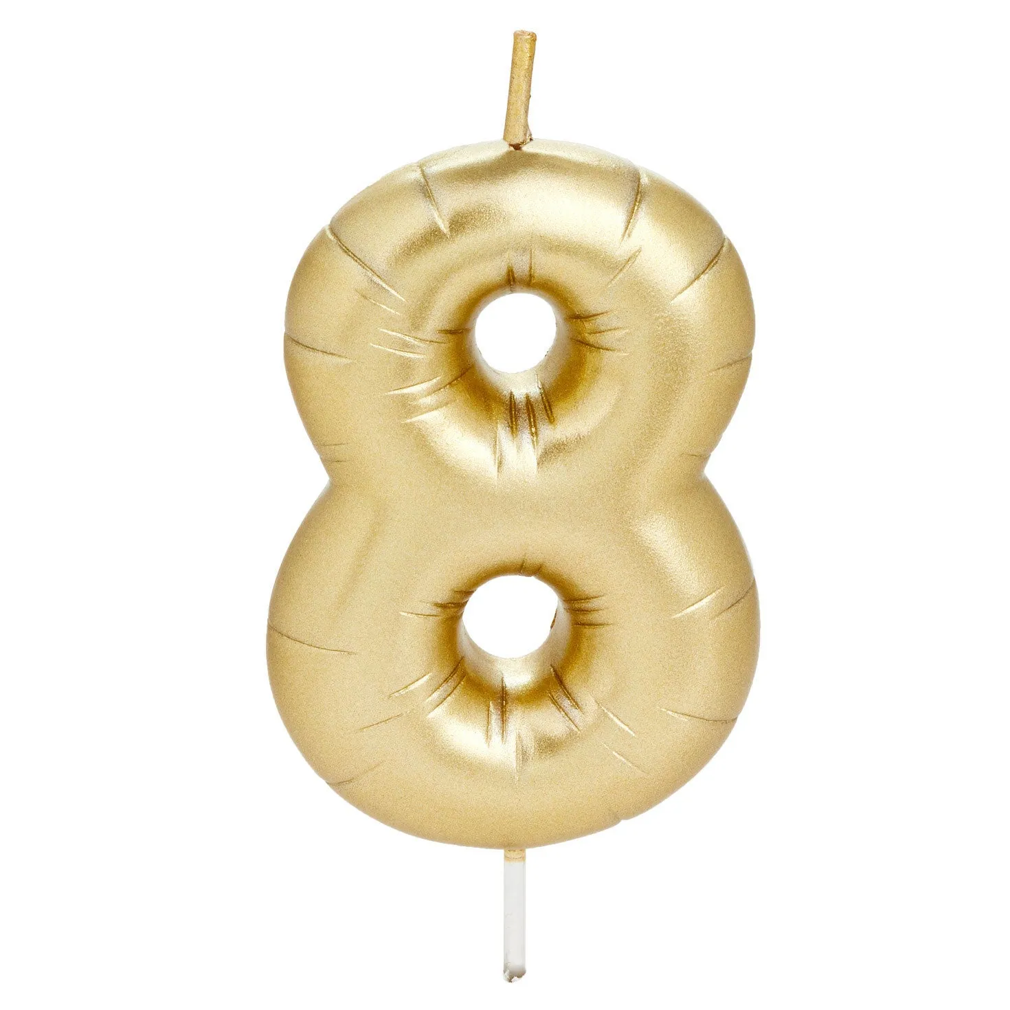 Hallmark ''8'' Metallic Gold Balloon Birthday Candle