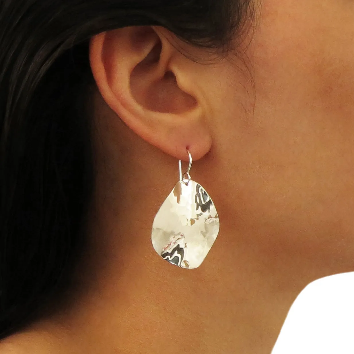Hammered Sterling Silver Earrings